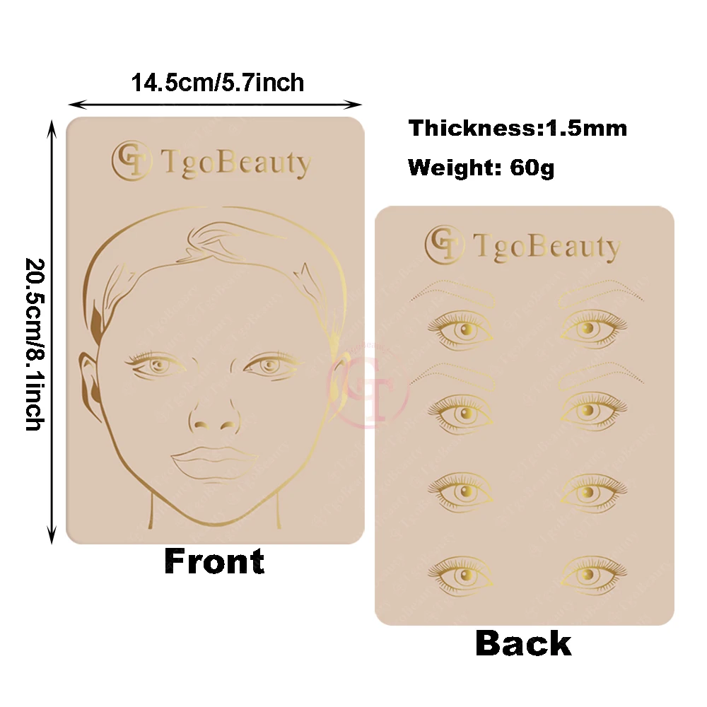 Wholesale Double Sides Silicone Practice Skin Facial Brow Lip Permanent Makeup Tattoo Skin for Tattoo Machine Practice