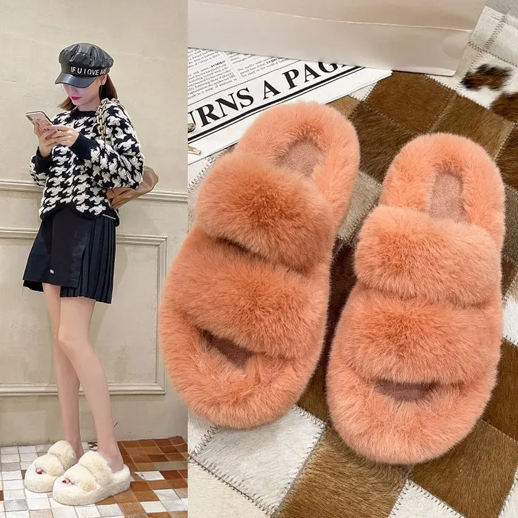 Новое поступление, Заводская оптовая продажа, зимние Нескользящие пушистые меховые тапочки, зимние женские тапочки из искусственной овечьей шерсти