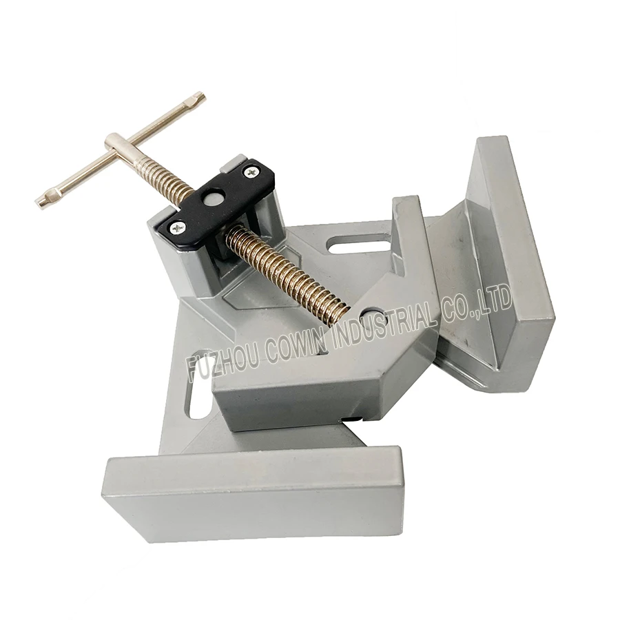 Right Angle Clamp Single Handle Aluminum Corner Clamp 90 Degree Quick Release Clamp with Adjustable Swing Jaw