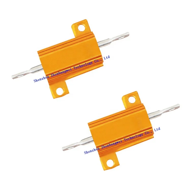 ZBW Gold Aluminum Shell 50 watts aluminum housed 150w aluminium resistor 40w,30w 50w led load resistor,100 w led resistor RX24