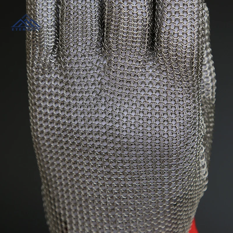Butcher cut hand protected safety security steel metal Mesh Gloves