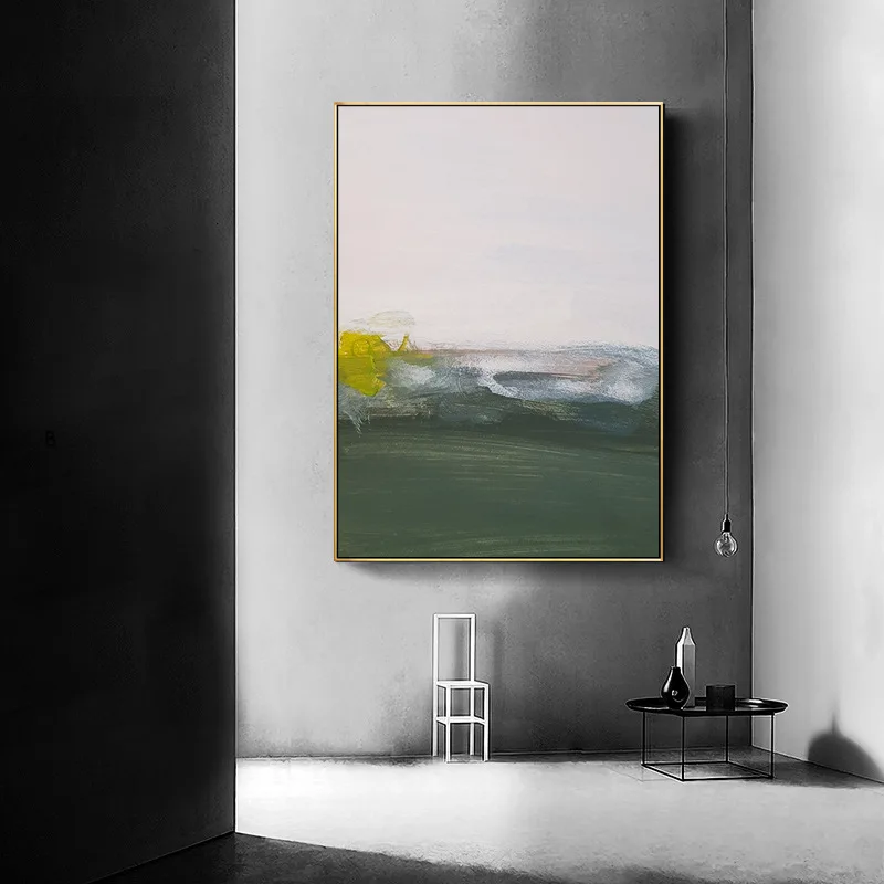 Abstract 2 Single Panel Style Nordic Blue Seascape Living Room Decorative Canvas Painting Wall Art