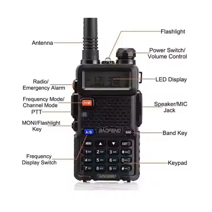 Baofeng UV-5R канал до 128 канала 5-10 км talkie walkie-talkie Высокое качество walkie