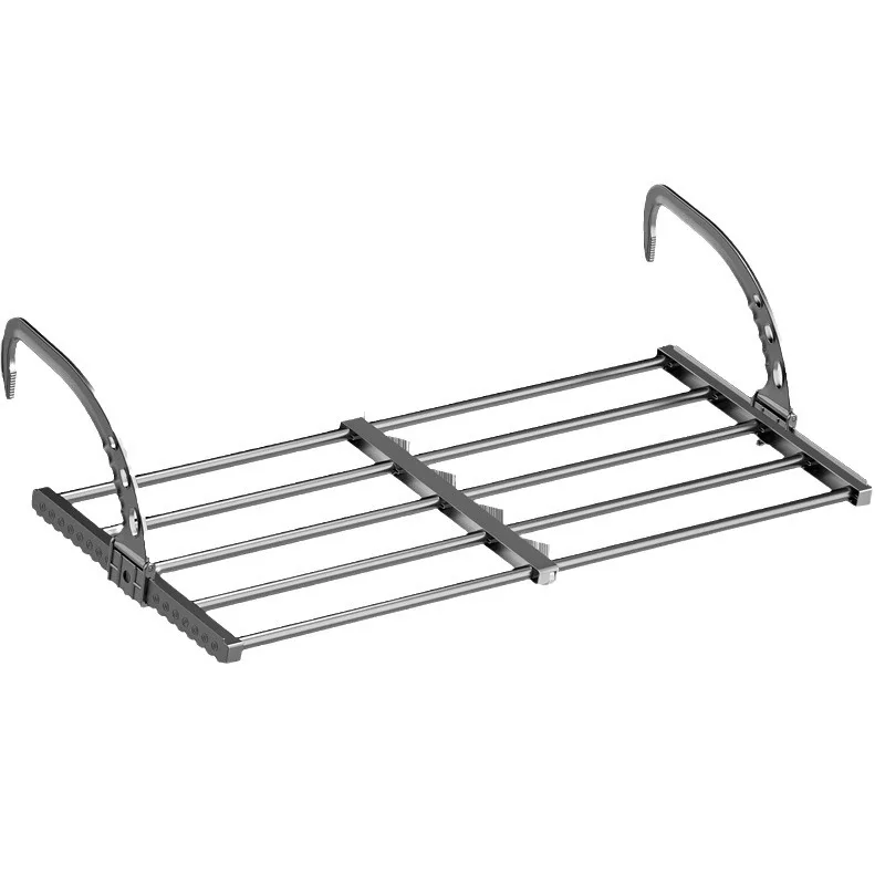 Folding Clothes Drying Rack for Balcony Windowsill, Folding Towel Rack Indoor Outdoor Retractable Laundry Rack