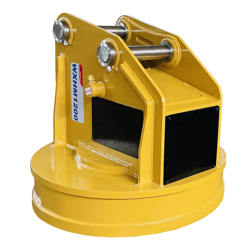 WEIXIANG Magnet For Excavator Steel Plate Handling Equipment 1 Ton Metal Scrap Electromagnetic Lifter Used On