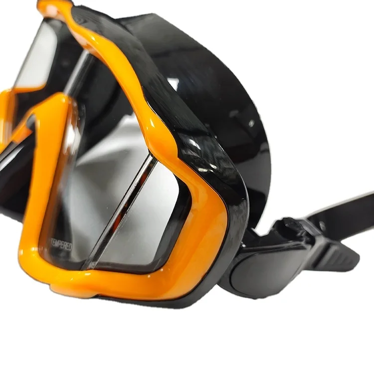 Оборудование для дайвинга с тремя линзами, закаленное стекло, сверхнизкий объем, маска для подводного плавания