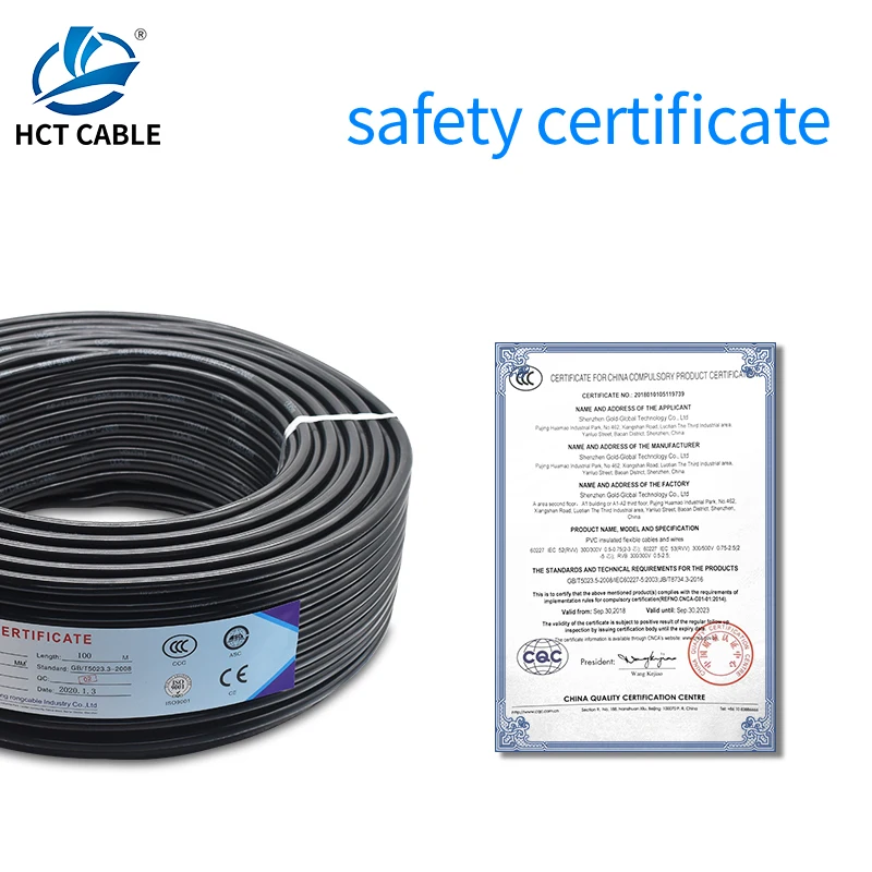 
cable wire electrical RVV 2 core 2.5mm2 power line waterproof PVC 100m 