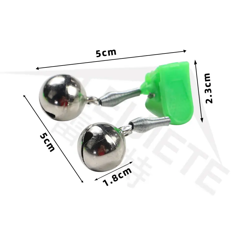lures steel metal twins double fishing alarm bite alarm fishing bell for rod