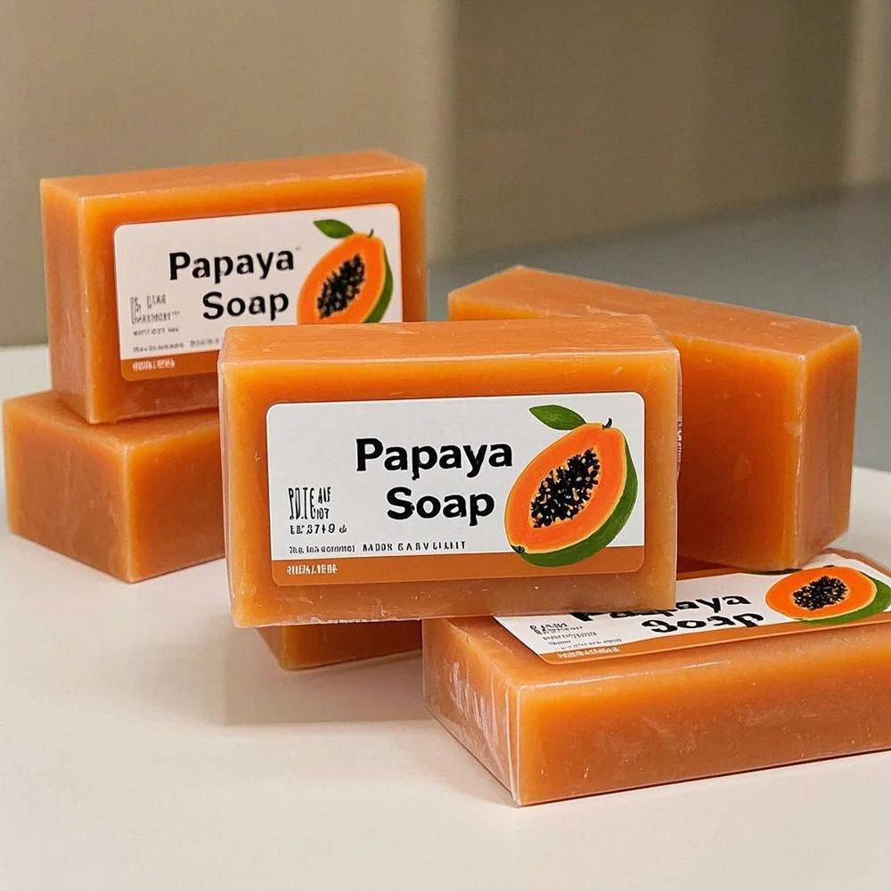 Handmade Papaya Soap For Skin Lightening Pimples Removal Dark Spot Treatment And Body Care