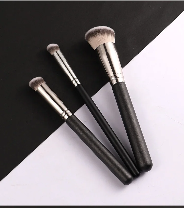 3 piece Detail Concealer Brush Set Luxury Wood Handle Soft brush Makeup Tool Kit