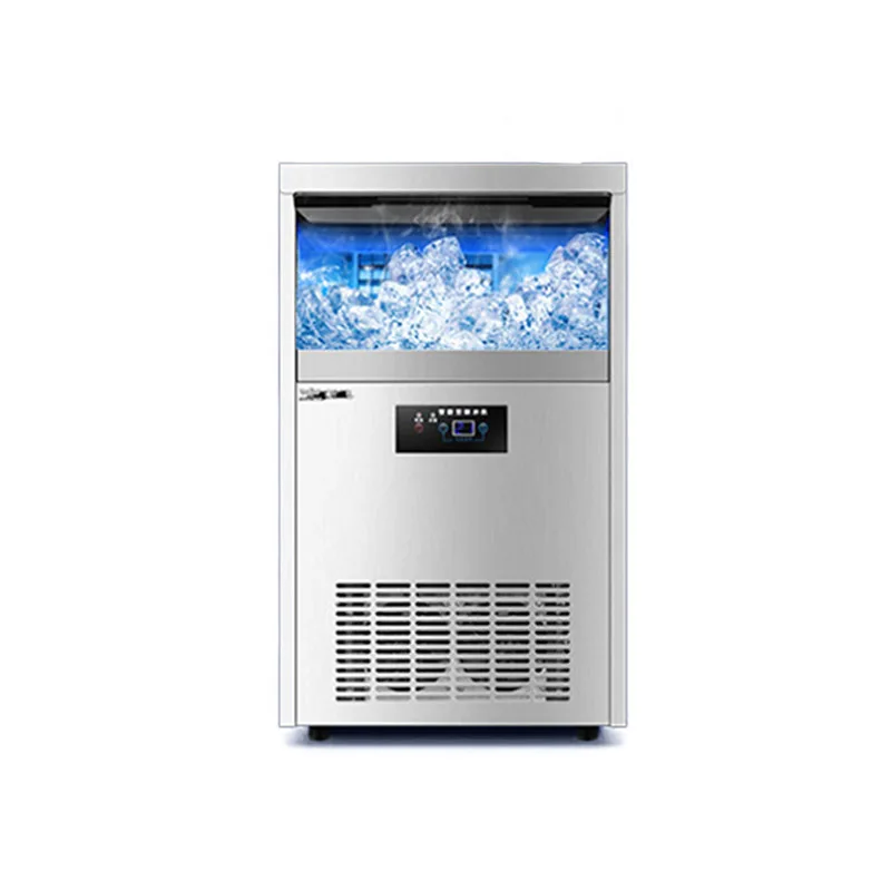 2024 Easy Operation China Automatic Stand-Up Ice Maker Machine Home Use Stainless Steel Commercial Drink Shop Machine Ice Maker