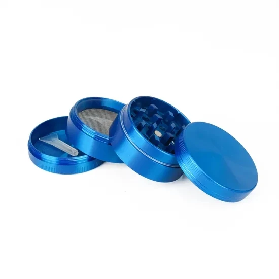 Custom Herb Grinder Smoking Laser Engraved 4 Parts Metal Crusher Aluminium Alloy Roll with Paper