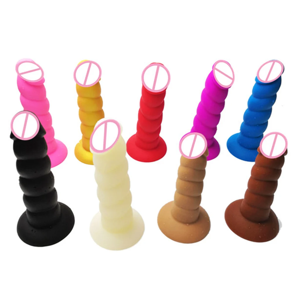 Factory price Hot Selling Soft Twisted Silicone Dildo Realistic Dildo Clitoris G-Spot Vagina Stimulator sex toys for women