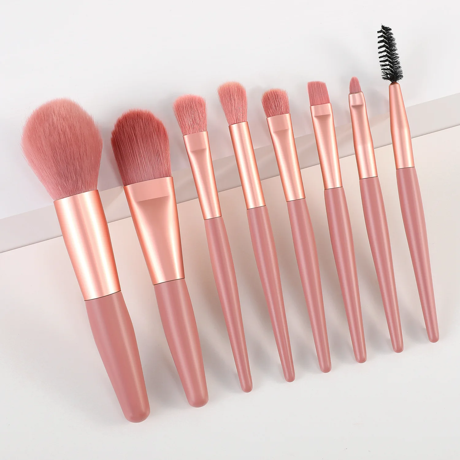 
8 PCS Mini Makeup Brushes Kit Custom Logo Matte Small Makeup Brush Travel Set 