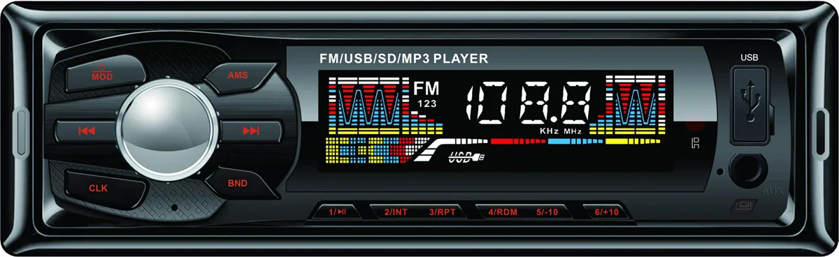 1 Din автомобильный стерео плеер Aux-in Mp3 Fm Радио пульт дистанционного управления автомобильное аудио