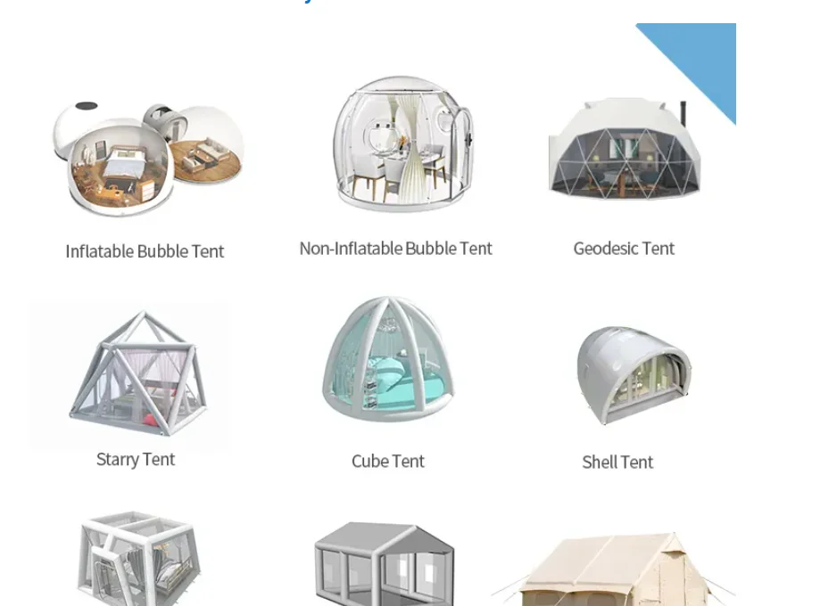 PVC Three Bubble Tent Customized Large Luxury Family  Camping Tent house  for Outdoor  Tent