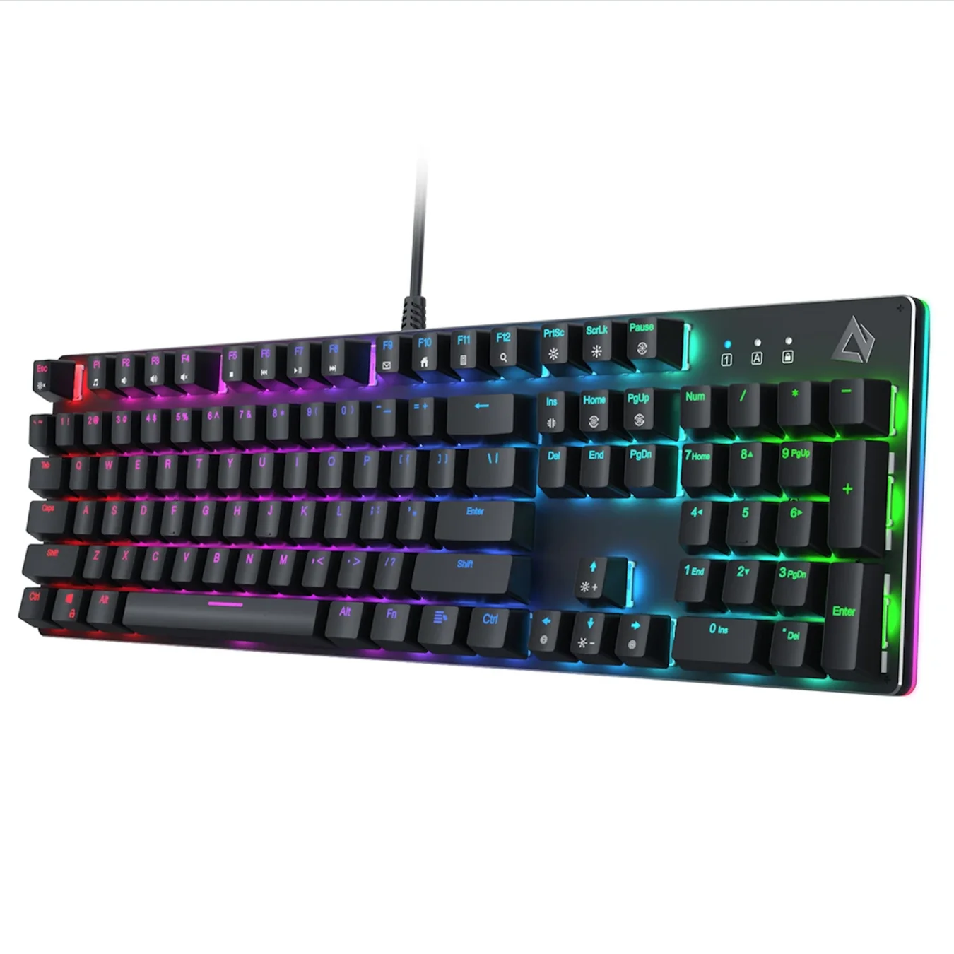 Best Selling Mechanical Keyboard (QWERTZ Layout) Red Switches 104 key with Gaming Software