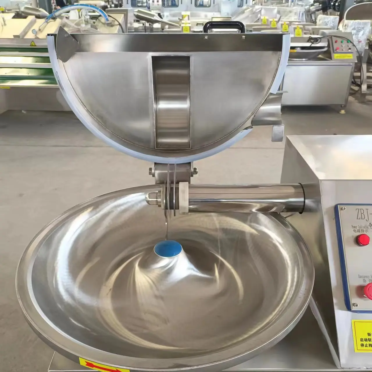 Vacuum Emulsify Mixer Silent Bowl Cutter Meat Mixer Machine