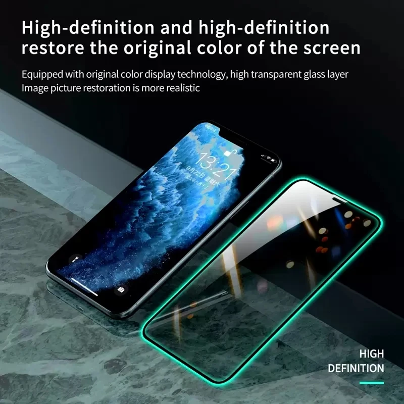 Светящаяся Защита экрана для IPhone 13 12 11 Pro Max XR X XS светящееся закаленное стекло 13ProMAX 7 8