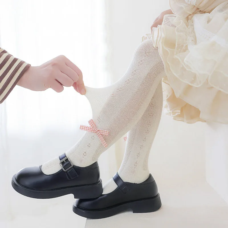 Tights For Girls Summer Thin Mesh Breathable Baby Leggings High Quality Solid Color Pantyhose