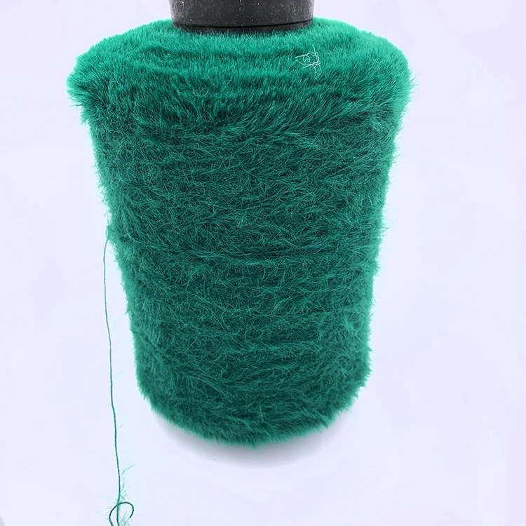 Wholesale softy fancy imitate mink yarn for knitting socks dyed