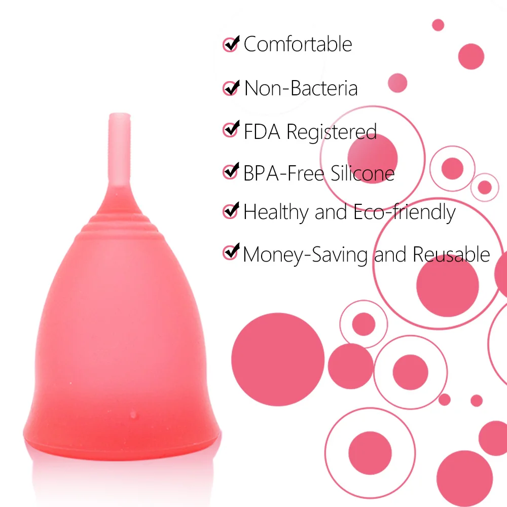 
1 Set Red Menstrual Cup sterilizer Menstrual collector Medical Silicone Menstrual Cup And sesterilizer Soft period Cup for women 
