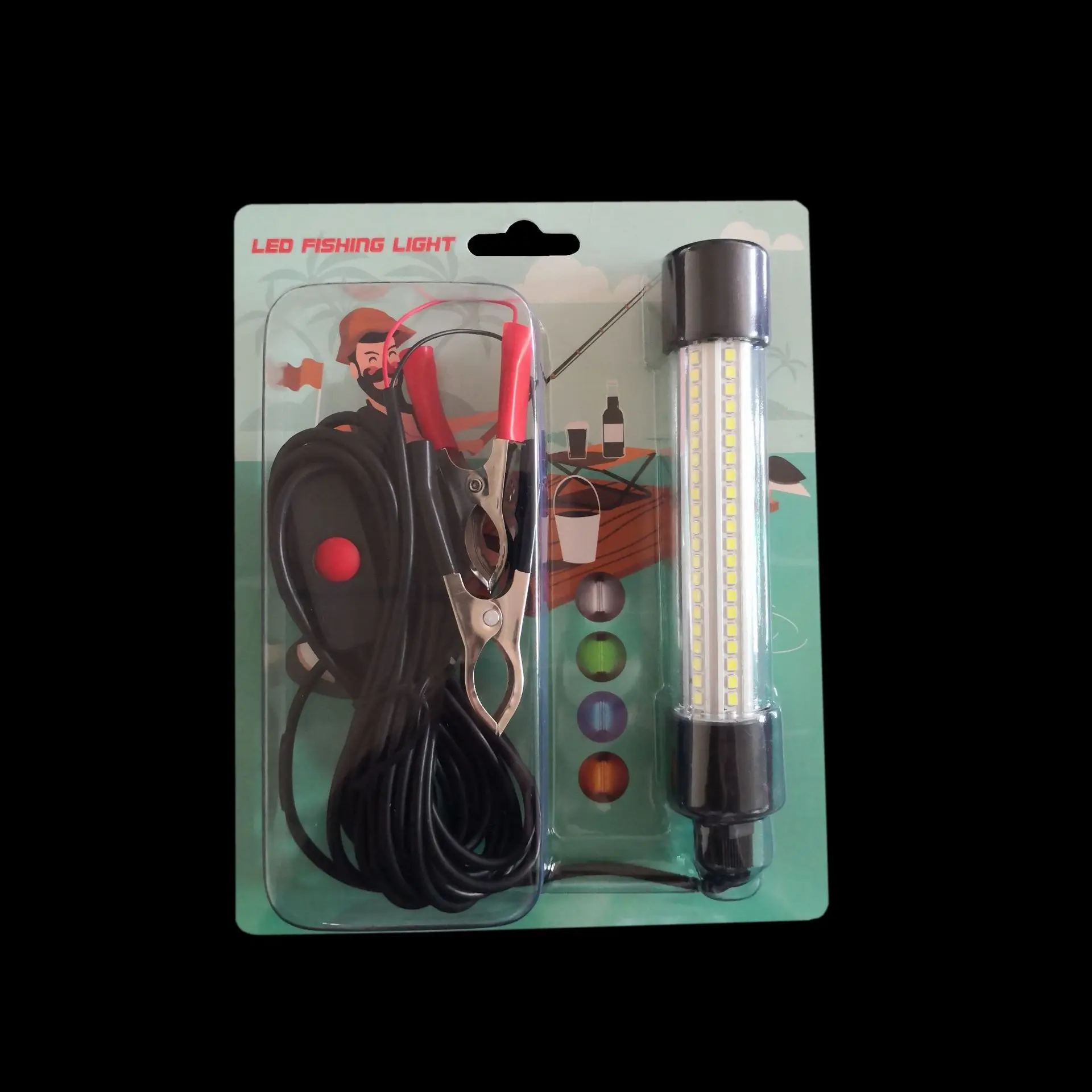 13w Underwater Fishing Led Light Leds 12-24v Night Fish Attracting With Clip Cable