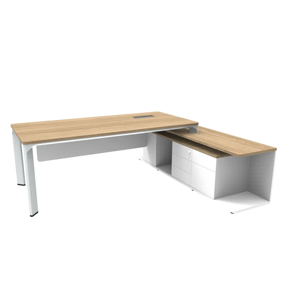 Modern personal newest L shaped manager desk office director customized office boss table supplier