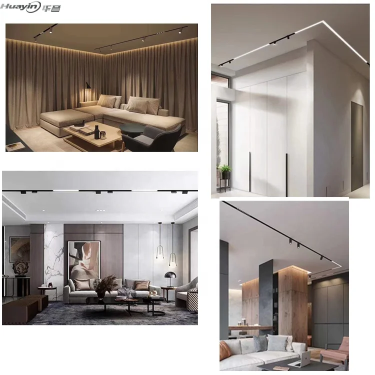 48V 2700-6500K color changing Smart WiFi 2.4G Dimming  97Ra 6-40W linear track spotlight magnetic track light rail system