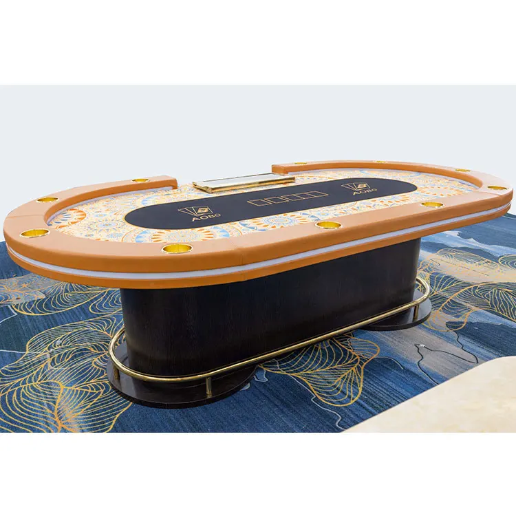 Deluxe And High-quality Texas Poker Table Color Matching Advanced Customization  Special For Texas Poker Table Casino