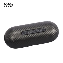 2022 New Carbon Fiber Material Sunglass Case Black Leather Men Eyewear Case Ladies Glass Holder Protect Logo Customized Case