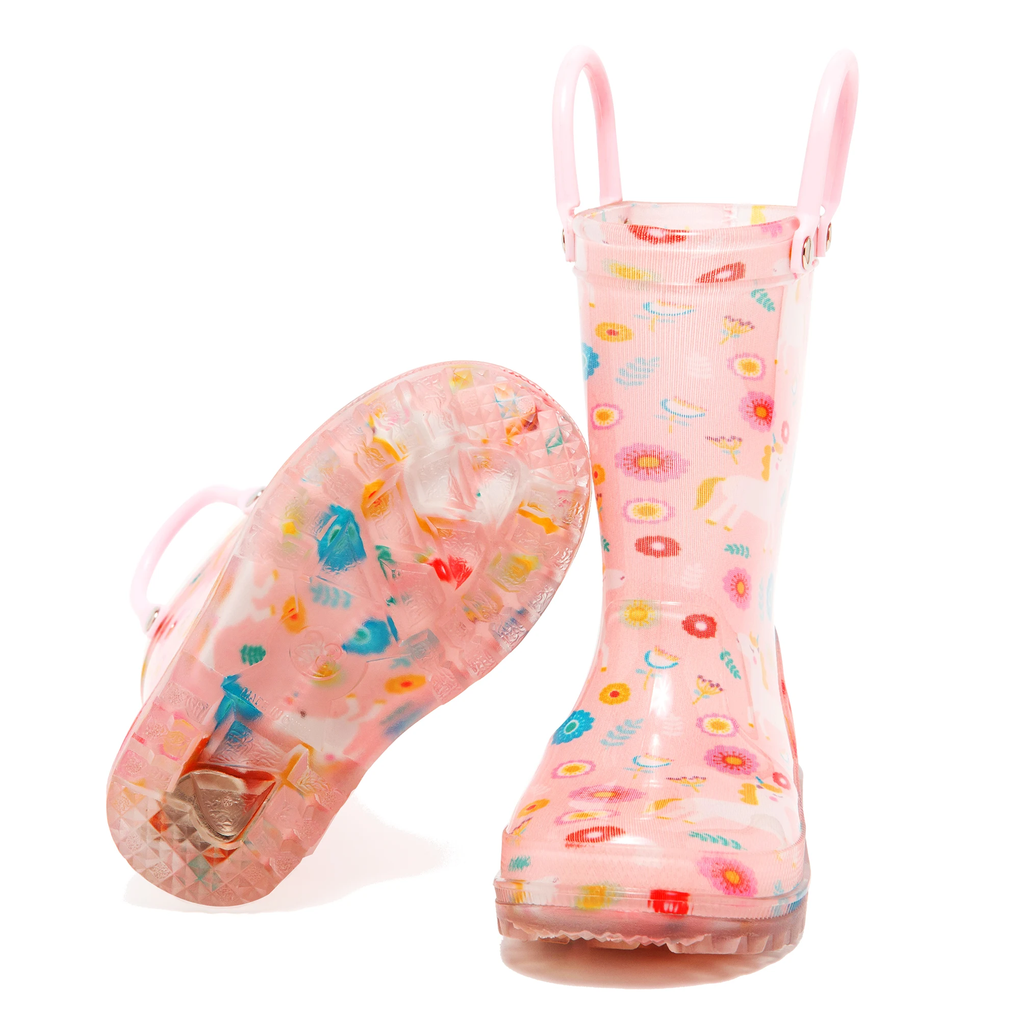 pvc Light Up Rain Boots for Little Kids