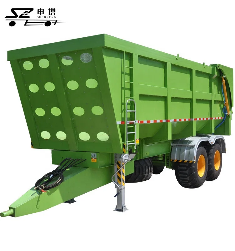 15Ton 18Ton Hydraulic Lift Tipping Trailer For Grain Silage Transportation Trailers