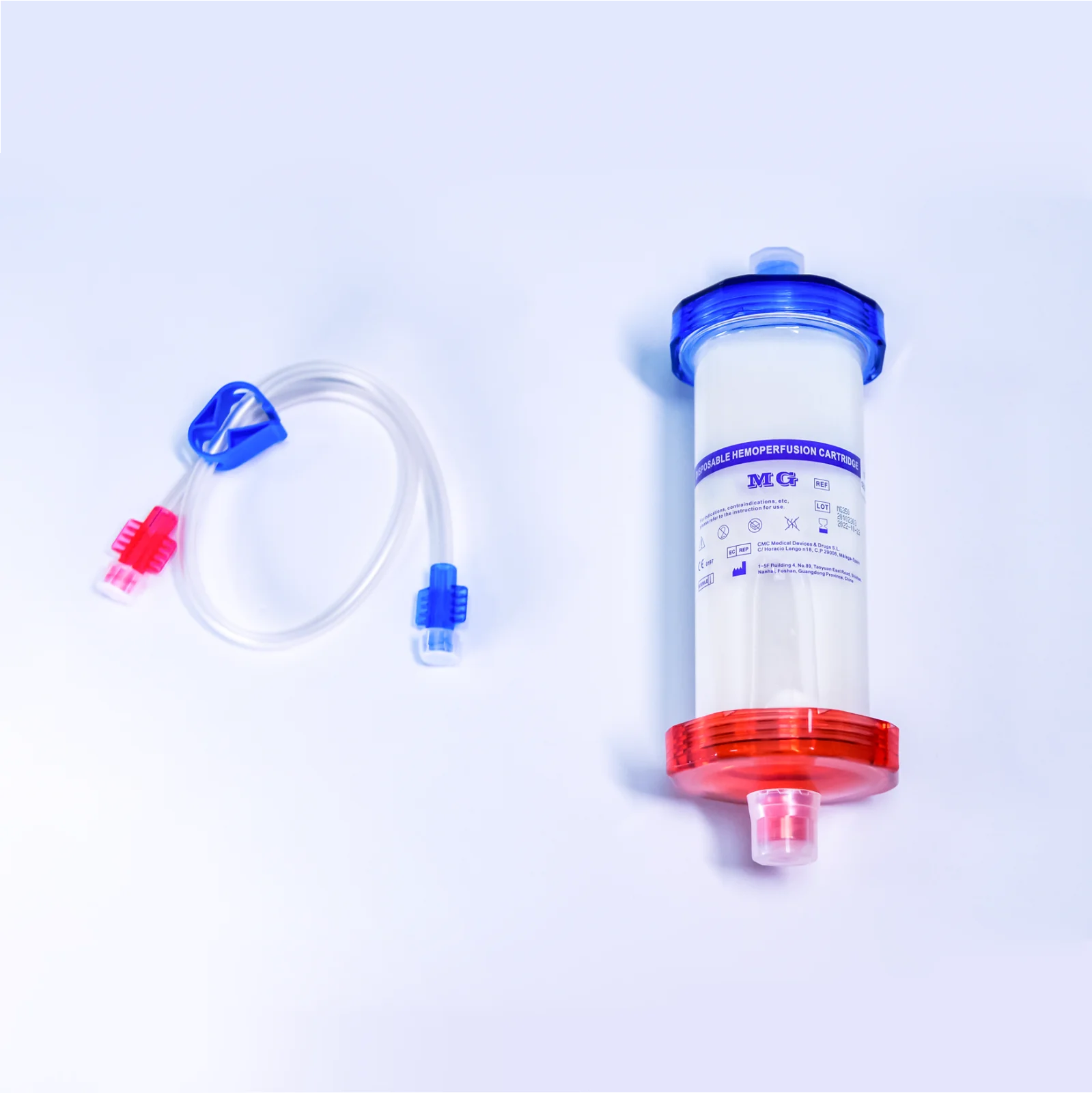 Disposable Hemoperfusion Cartridge with different sizes for hemodialysis filter