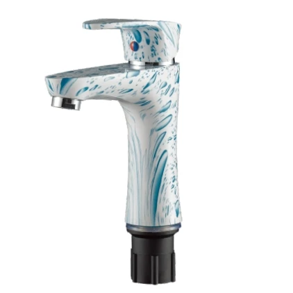 Plastic Basin Mixer Faucets Bathroom Water Mixers Single Hole Basin Sink Faucet Modern Hot Cold Water Mixer Basin Faucet
