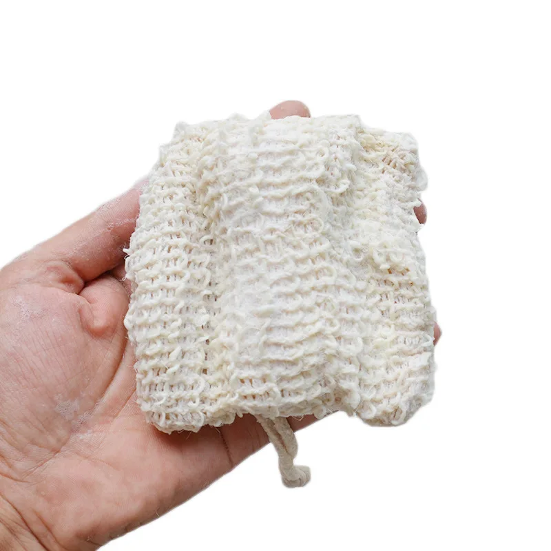 
Natural plants, cotton and linen soap bags,handmade soap sisal bathingfoaming net, 