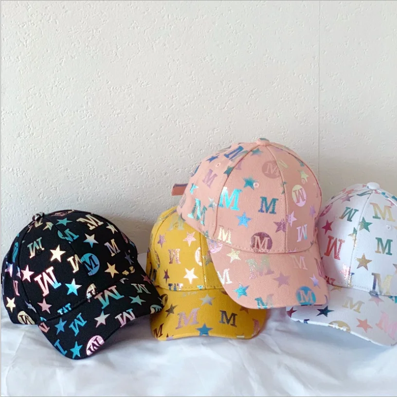 kids baseball hat new letter baseball cap boys and girls  sun hat fashion baseball cap