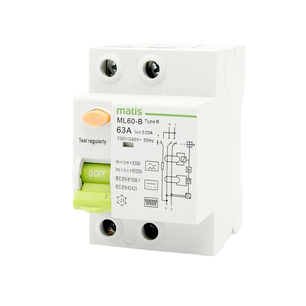 Hot selling type B RCD 30ma 100ma 300ma type B solar lights with remote control china electric circuit breakers