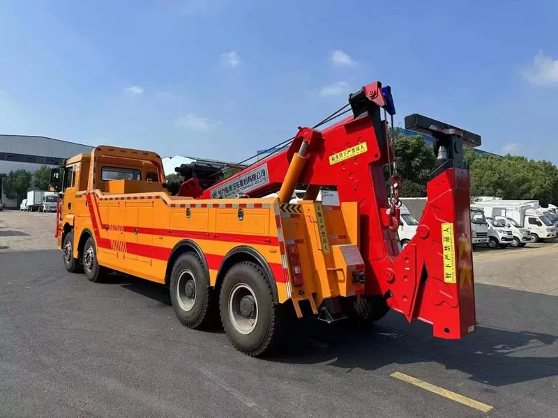 SHACMAN Delong 8*4 Road Rescue Vehicle A Towed Trailer Separate Barrier Truck Flatbed Trailer Auto Manual