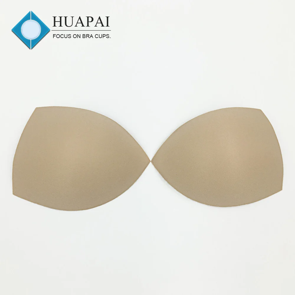 Huapai wholesale Underwear Accessories Sponge with Polyester customizable fabric sports bra cup for yoga