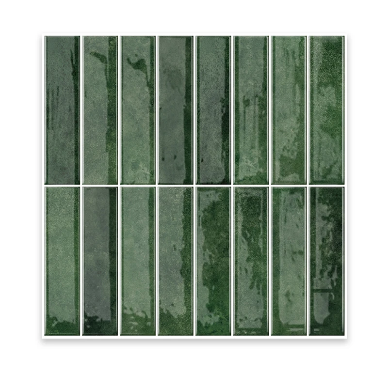 JORRUNS 3D Wallpaper DIY Home Decor Kitchen Backsplash Tile Peel and Stick Tite Green Peel Stick Wall Tiles