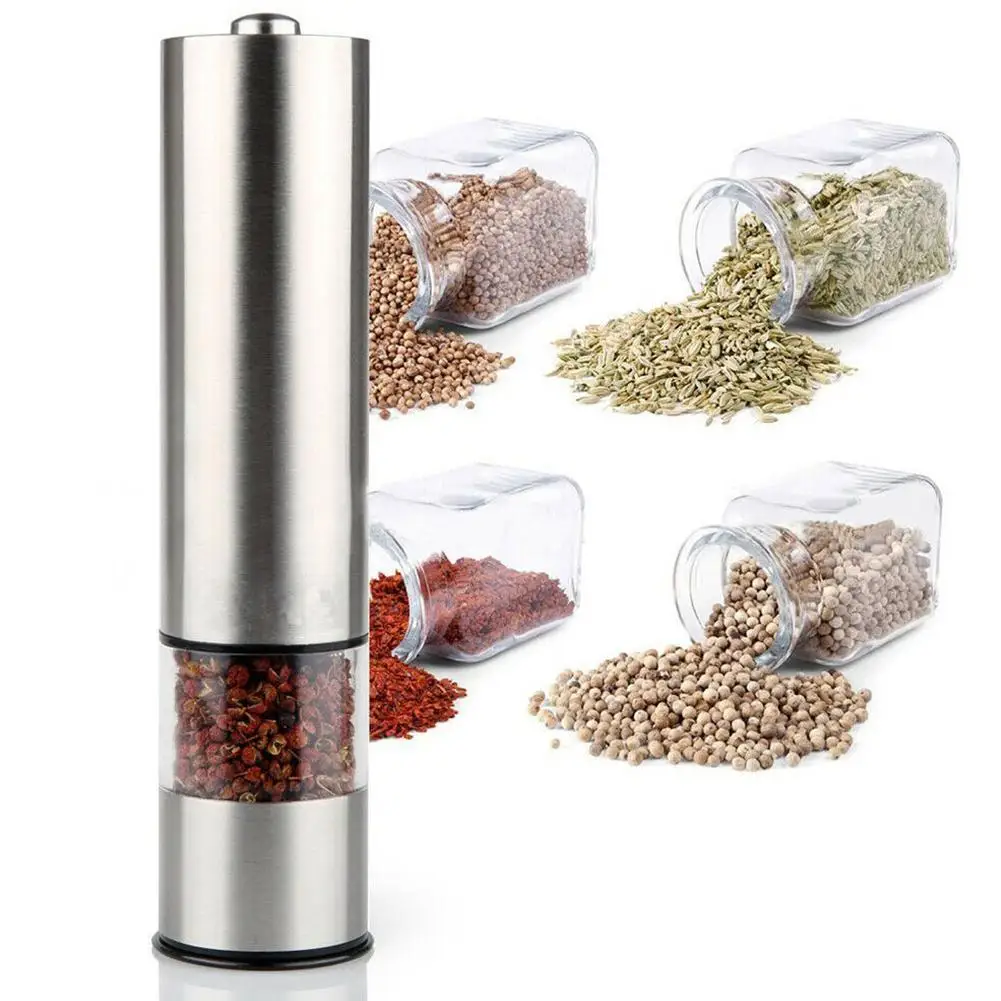 Electric Automatic Mill Pepper and Salt Grinder LED Light Spice Grain Mills Porcelain Grinding Core Kitchen Tools