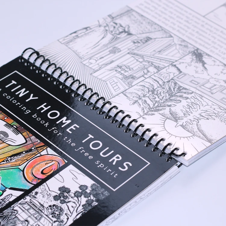 Guangzhou High Quality Spiral Binding Painting Books Exercise Book Brochures Custom Printing Coloring Book