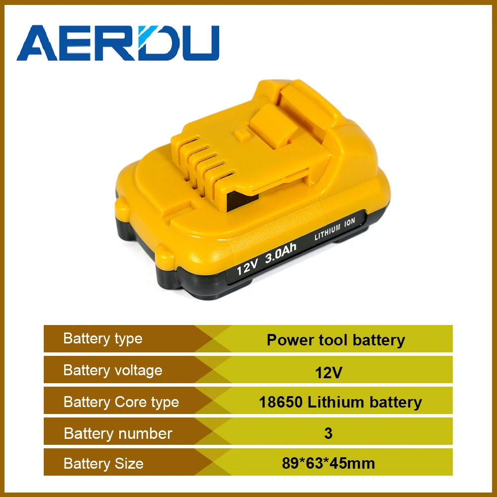 3.0Ah For DEWALT tools DCB120 DCB127 12V 12 VOLT MAX Lithium Ion Battery DCB120B