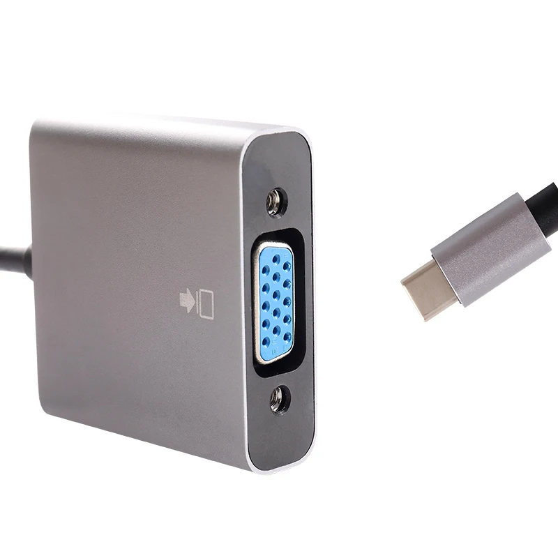 
Top Supplier USB Type C To VGA Adapter C Male To VGA Female Converter HUB Adapter for Macbook Chromebook Pixel Laptop 