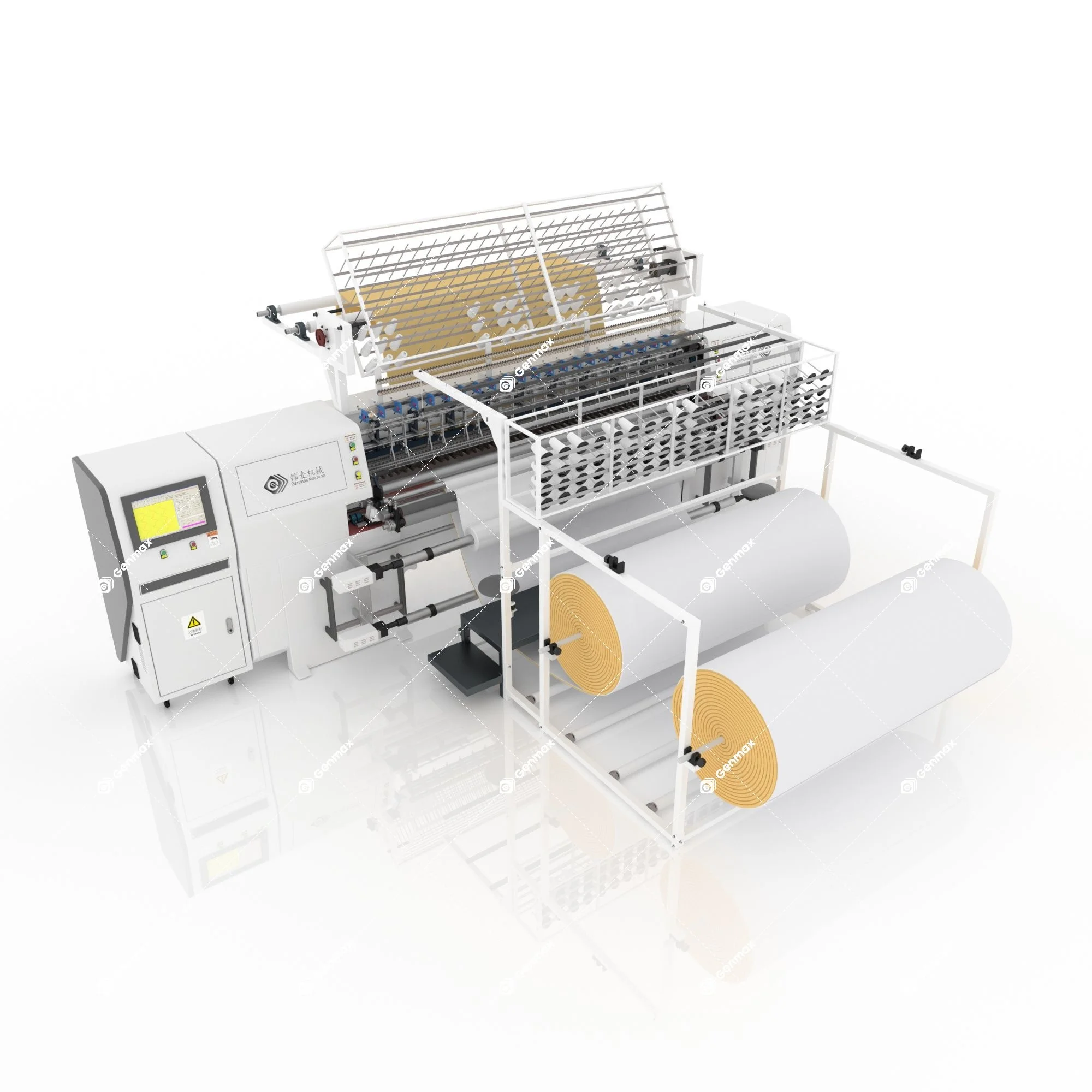 Машина для стегания Genmax Acolchadora De Edredones, компьютеризированная многоигольная стеганая машина