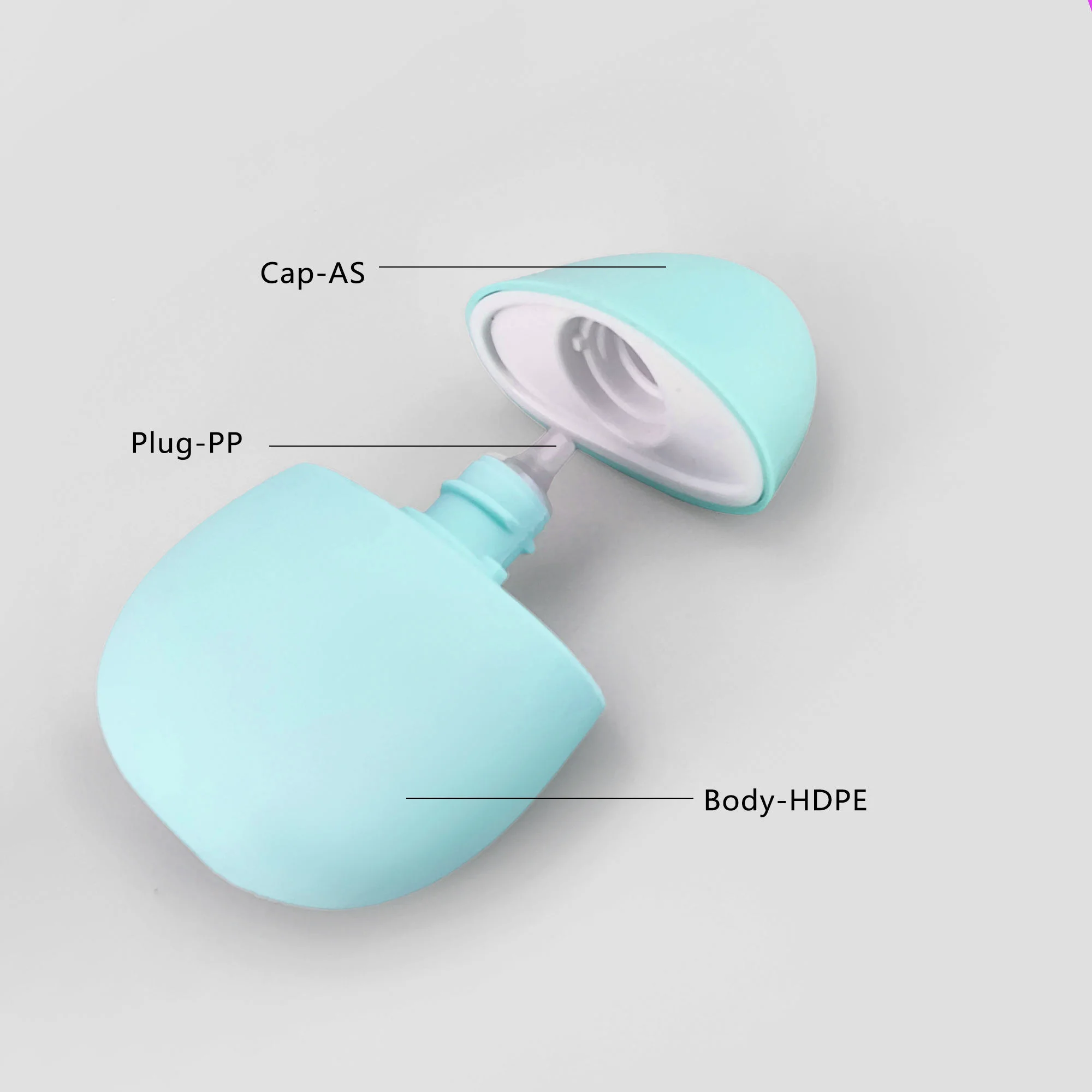 50ml innovative sunscreen container packaging tube HDPE foundation oval shaped cosmetic cream skincare packaging tube