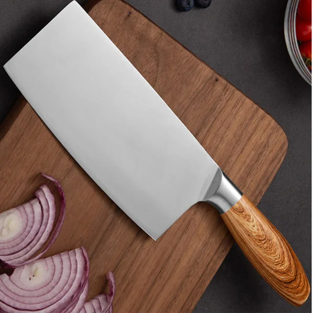 Wholesale 7 inch  stainless steel Chinese cleaver knife  with hollow stainless steel handle hot sell in Vietnam