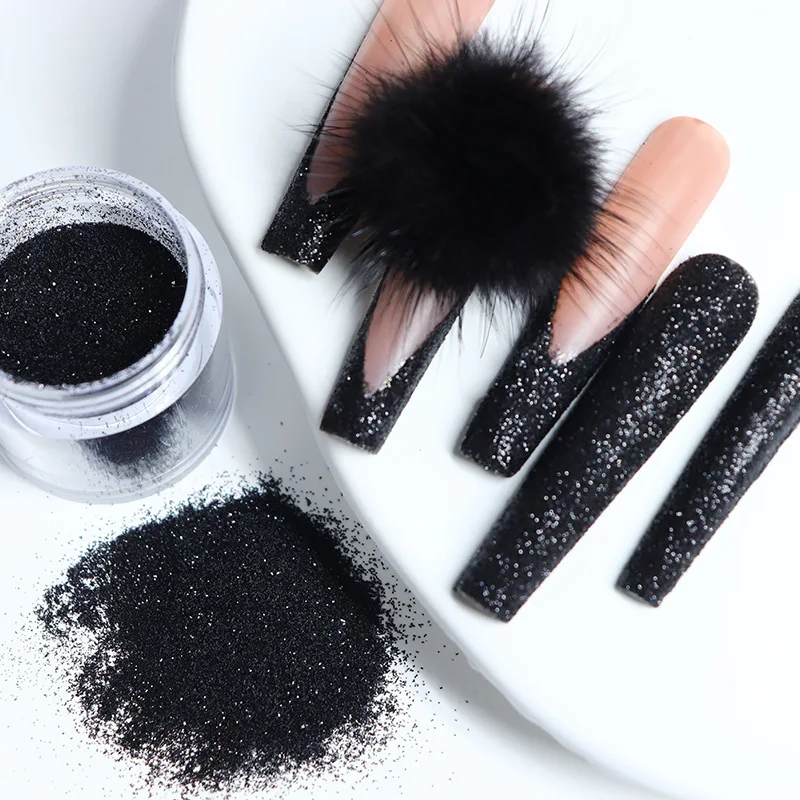 10ml/jar Nail Art Clear Glitter Powder 7 Colors Nails Decoration Nail Powder