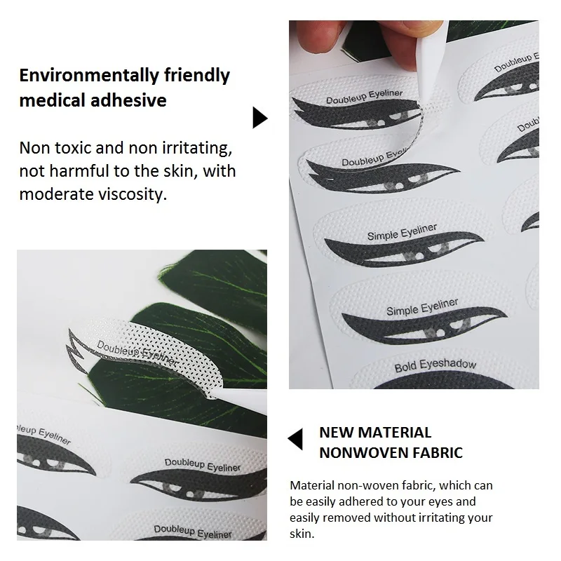 New Eyeliner Stickers Winged Eyeliner Tool Eyeliner Guide Tool Nonwoven Eyeshadow Stencils for Eyes